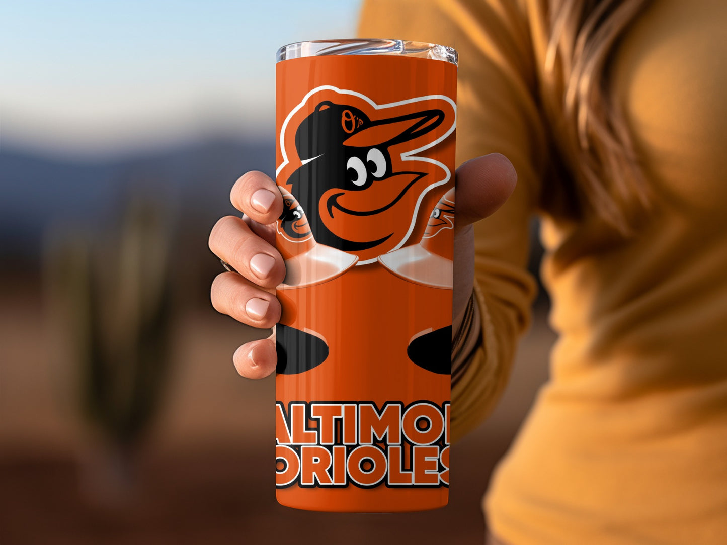 Baltimore Orioles Helmets and Logo Design Sports Tumblers