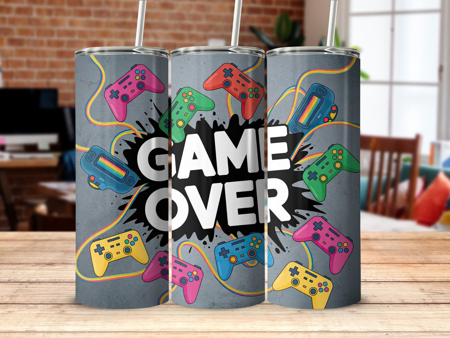 Colorful Game Over Themed Drinkware Product