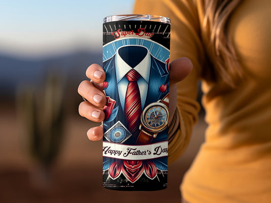 Happy Father's Day Super Dad Travel Mug Gift Idea