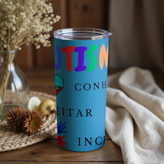 Colorful Autism Puzzle Travel Tumbler Disabilities Awareness