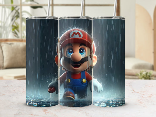 Character with Red Hat and Mustache Tumbler Cup