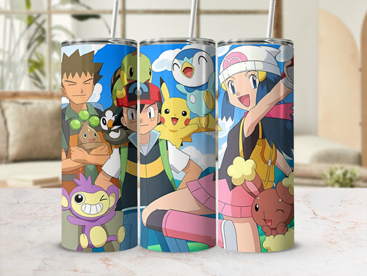 Colorful Animated Character Design Insulated Tumbler