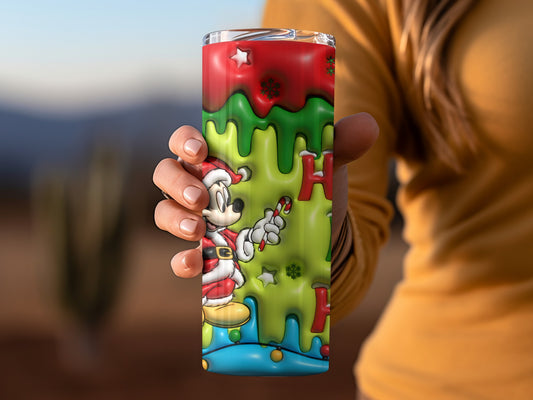 Festive Mickey Christmas Design Insulated Tumbler Cup