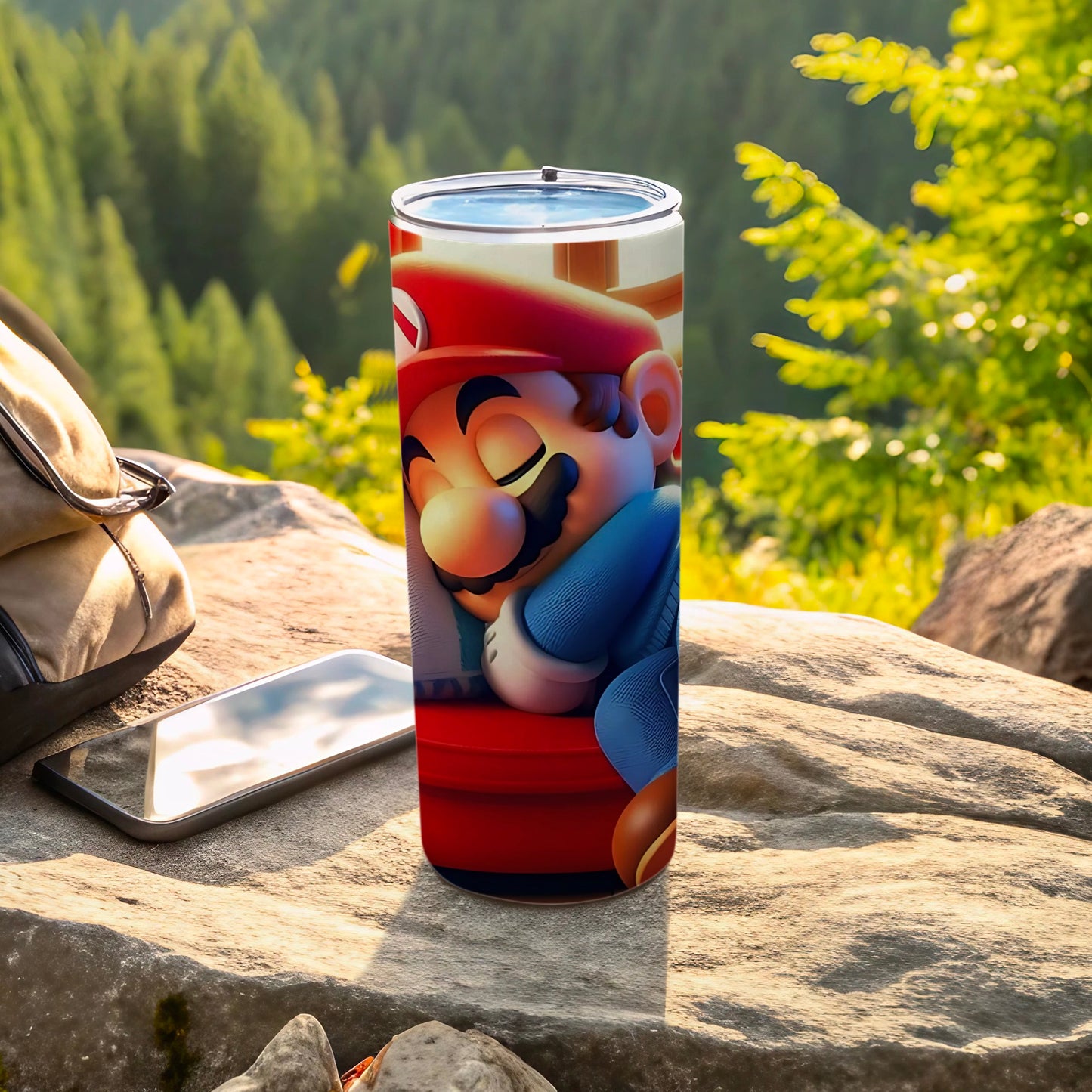 Sleeping Cartoon Character Design Tumbler with Lid