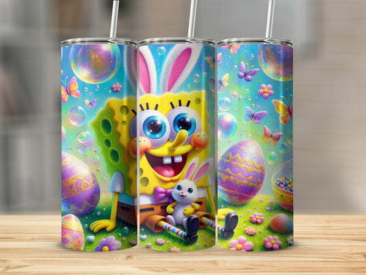 Spongebob Easter Bunny Eggs Butterflies Spring Tumbler product type