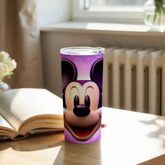 Smiling Mickey Mouse Purple Tumbler for Fun Beverages