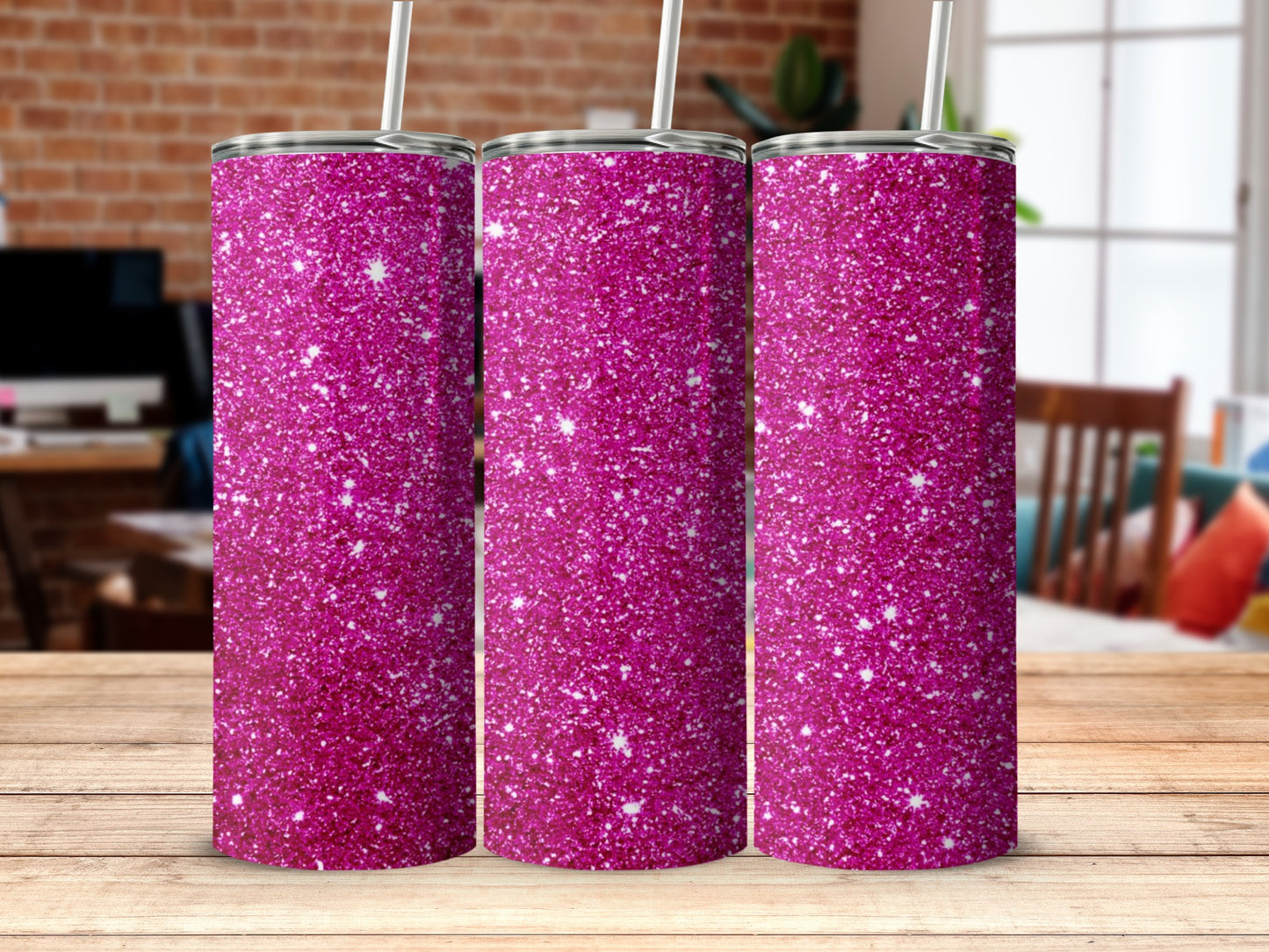 Sparkling Pink Glitter Tumbler for Everyday Use