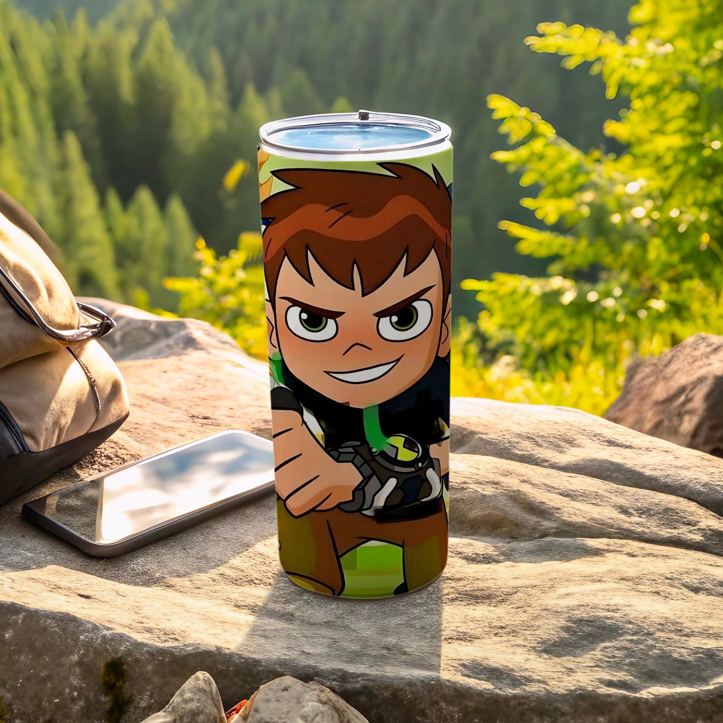 Cartoon Hero Inspired Tumbler for Outdoor Adventures
