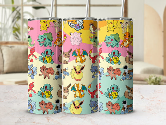 Colorful Anime Themed Reusable Drinking Tumbler