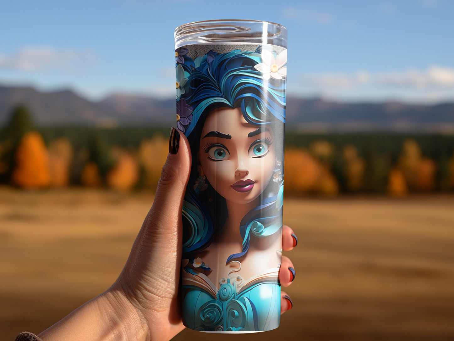Beautiful Mermaid Art Insulated Travel Tumbler for Beverages