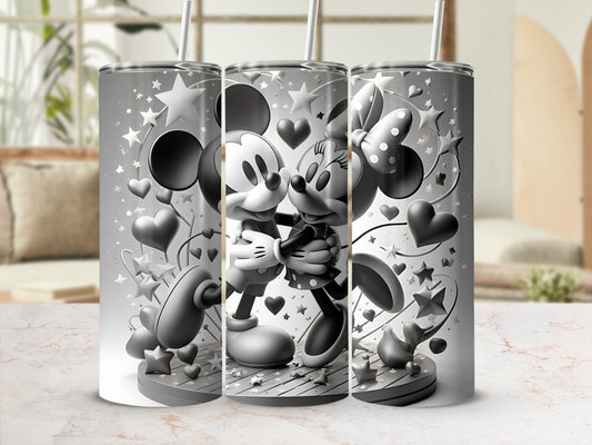 Romantic Cartoon Character Design on Custom Tumbler