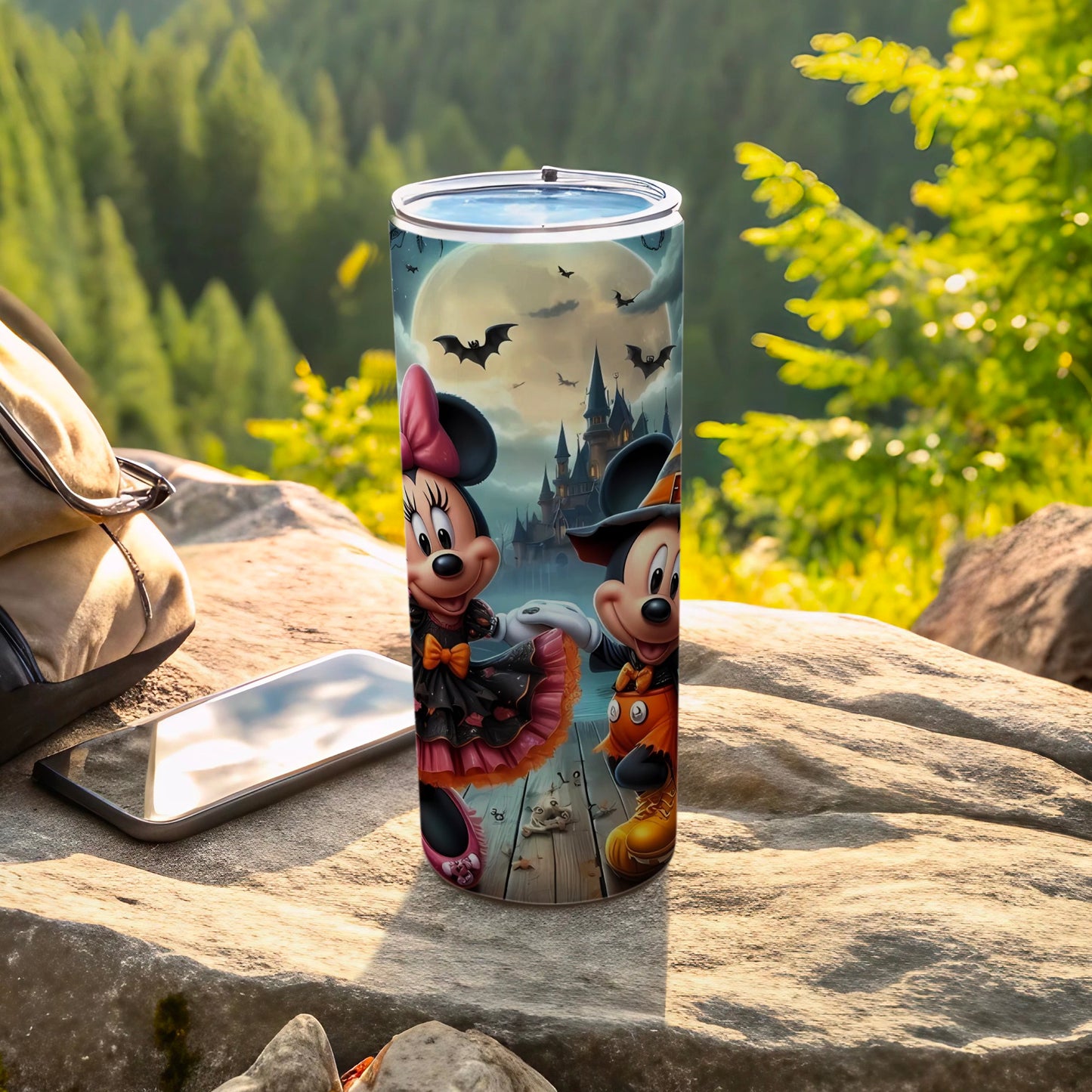 Halloween Themed Minnie and Mickey Mouse Tumbler