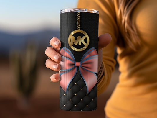 Stylish Insulated Tumbler with Bow Design