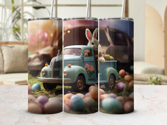 Easter Bunny Vintage Truck Colorful Eggs Tumbler product type