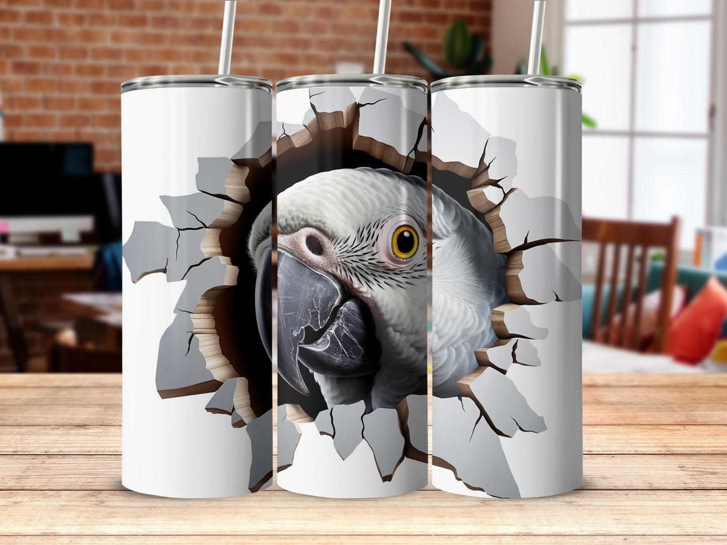 African Grey Parrot Breakout Tumbler Unique Art product type
African Grey Parrot, Parrot Tumbler, Bird Design, Exotic Bird, Animal Tumbler, Unique Gift, Custom Tumbler, Tumbler Art, Drinkware, Insulated Cup, Grey Parrot, Pet Lover Gift, Wildlife Art, Crack Design, Breaking Through, Bird Lover, African Parrot, Tumbler Gift, African Grey, Parrot Decor