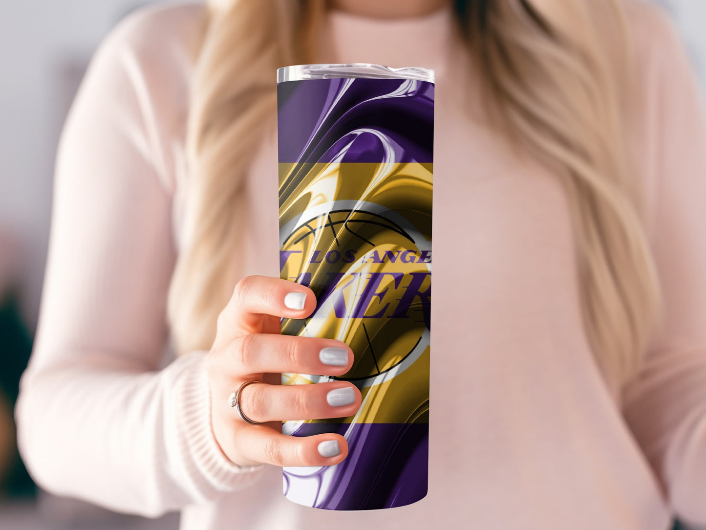 Los Angeles Lakers Abstract Design Pattern Tumblers