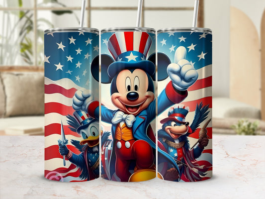 Patriotic Mickey Donald and Goofy Tumbler Set