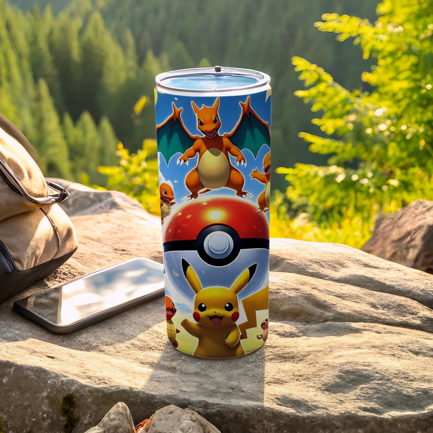 Charizard and Pikachu Adventure Pokéball tumbler