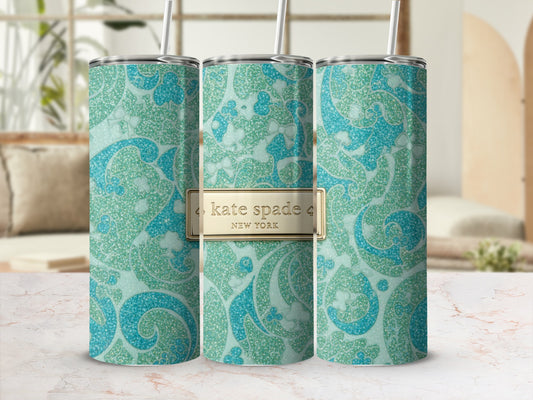 Stylish Kate Spade New York Blue Floral Tumbler