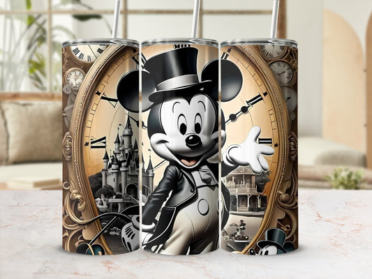 Mickey Mouse in Tuxedo with Clock Castle Tumbler