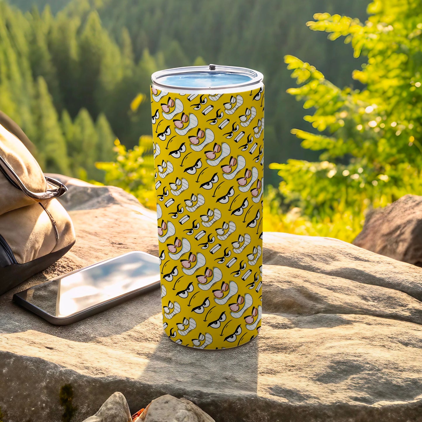 Yellow Smiley Faces Pattern Insulated Tumbler Product