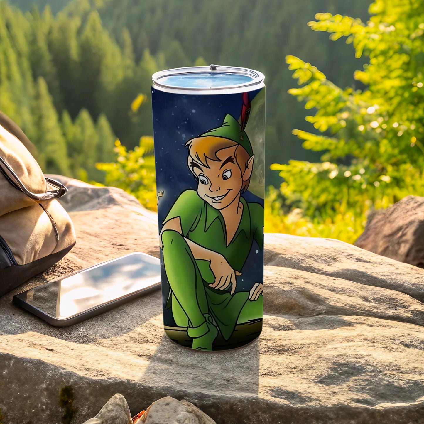 Peter Pan Inspired Adventure Tumbler for Outdoor Use