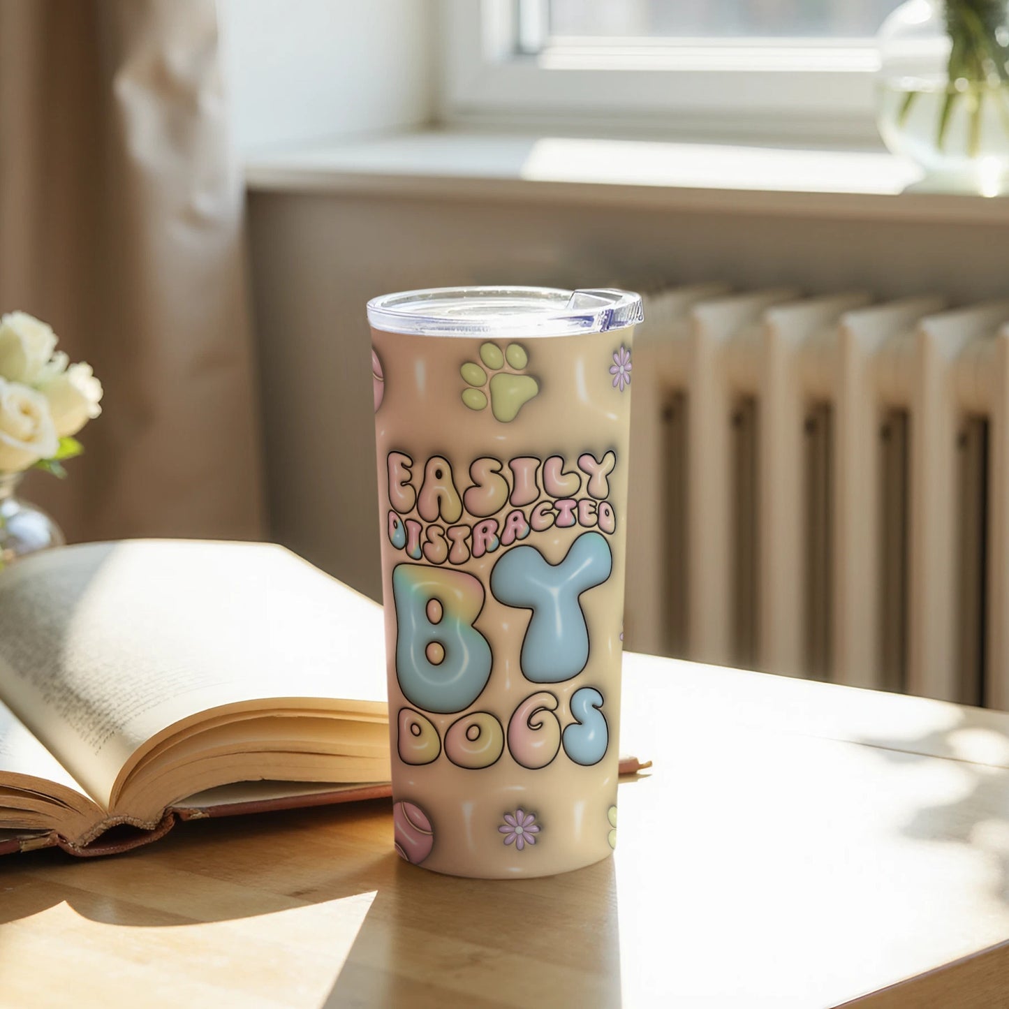 Easily Distracted By Dogs Tumbler for Dog Lovers