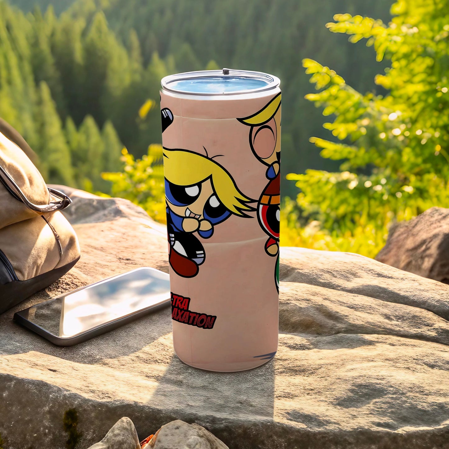 Powerpuff Girls Design Travel Tumbler for Outdoor Activities