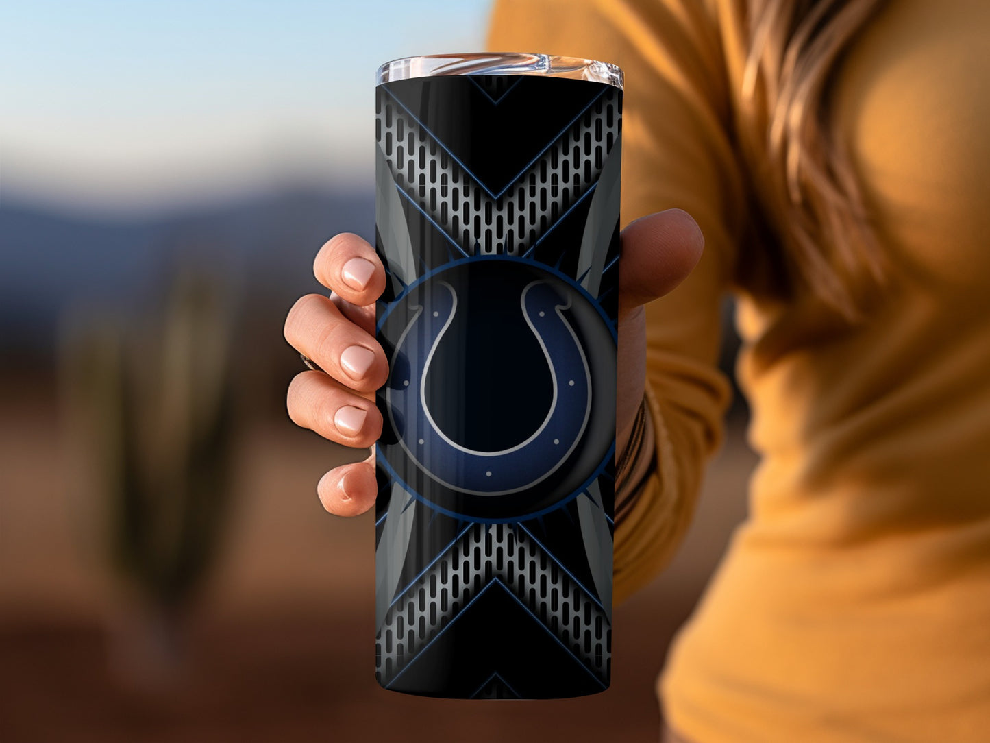 Indianapolis Colts Horseshoe Team Logo Design Tumblers