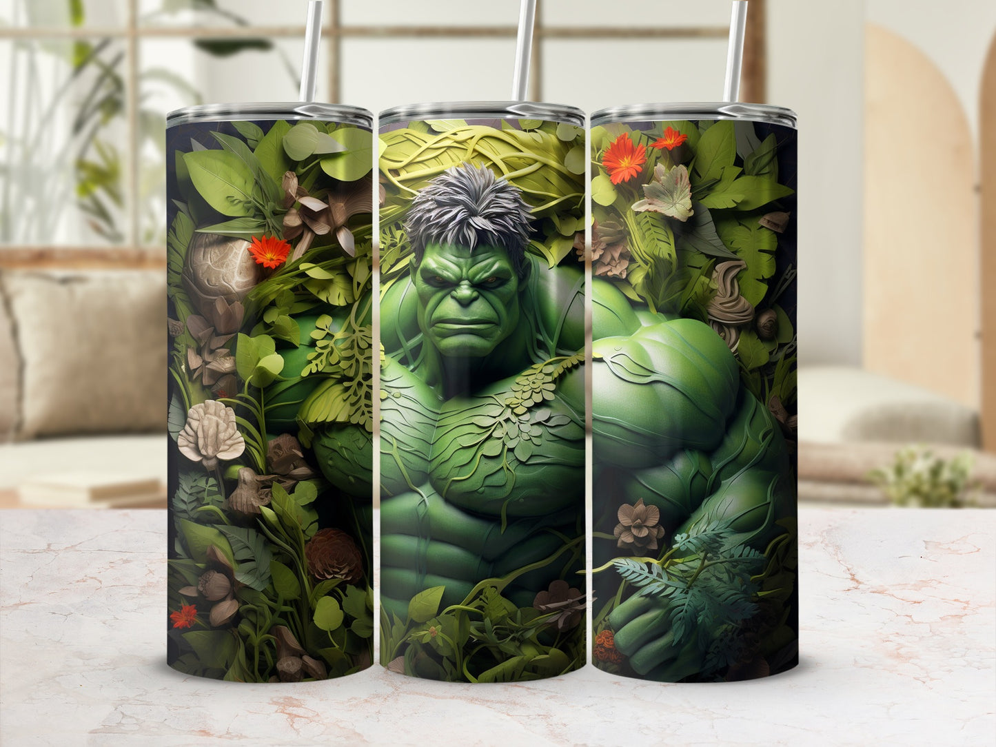 Hulk Forest Design Stainless Steel Tumbler