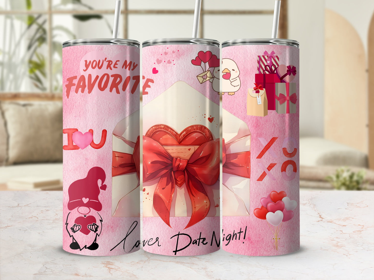 You're My Favorite Love Date Night drink tumbler