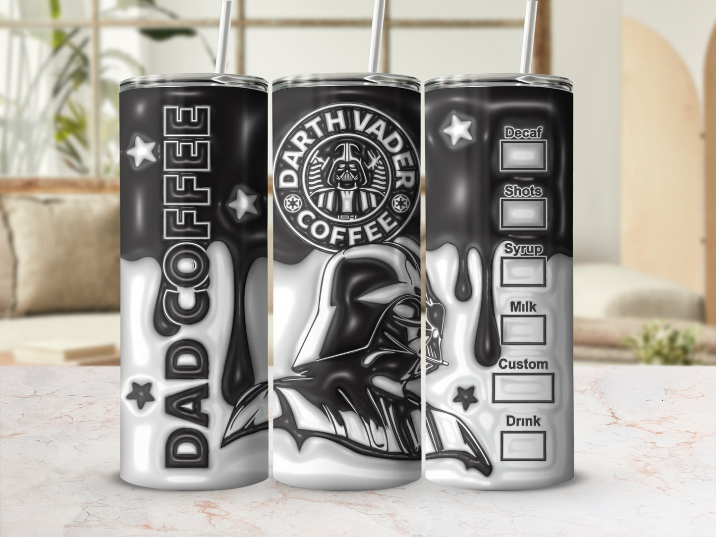 DARTHVADER Themed Dad Coffee Travel Mug Cup