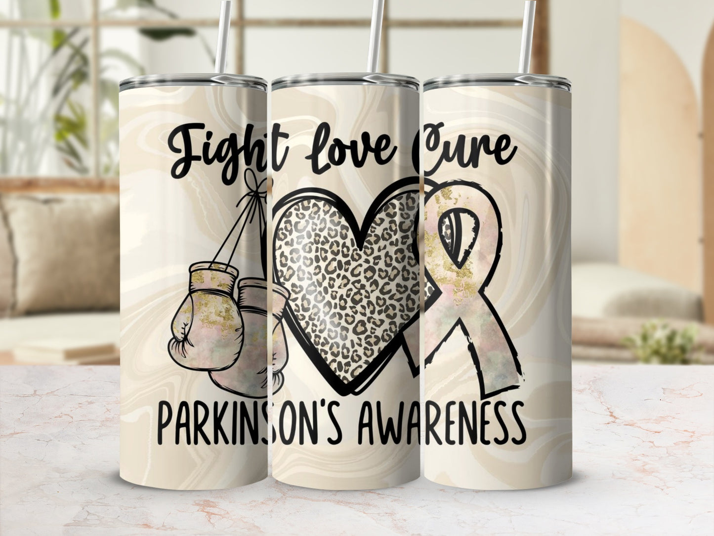 Fight Love Cure Parkinson's Awareness Tumbler