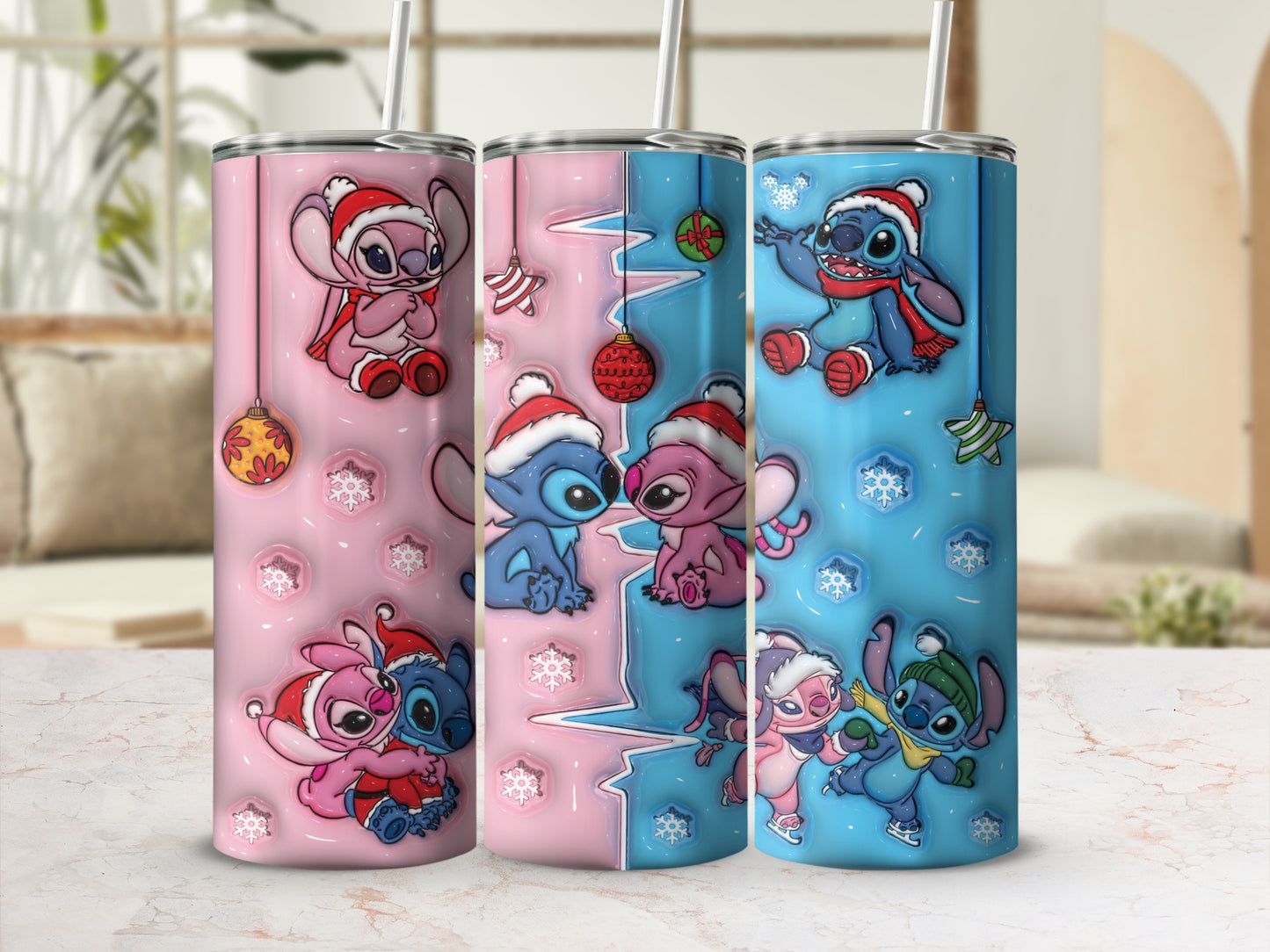 Cute Festive Characters Insulated Tumbler Cup