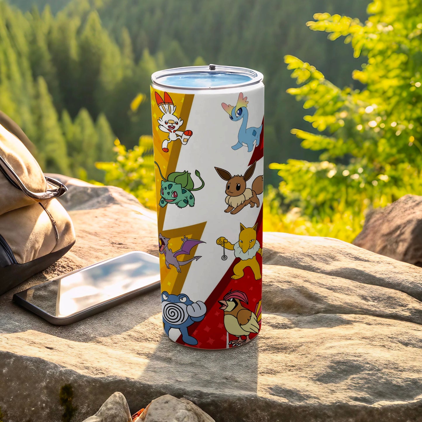 Colorful Tumbler with Cartoon Characters Design