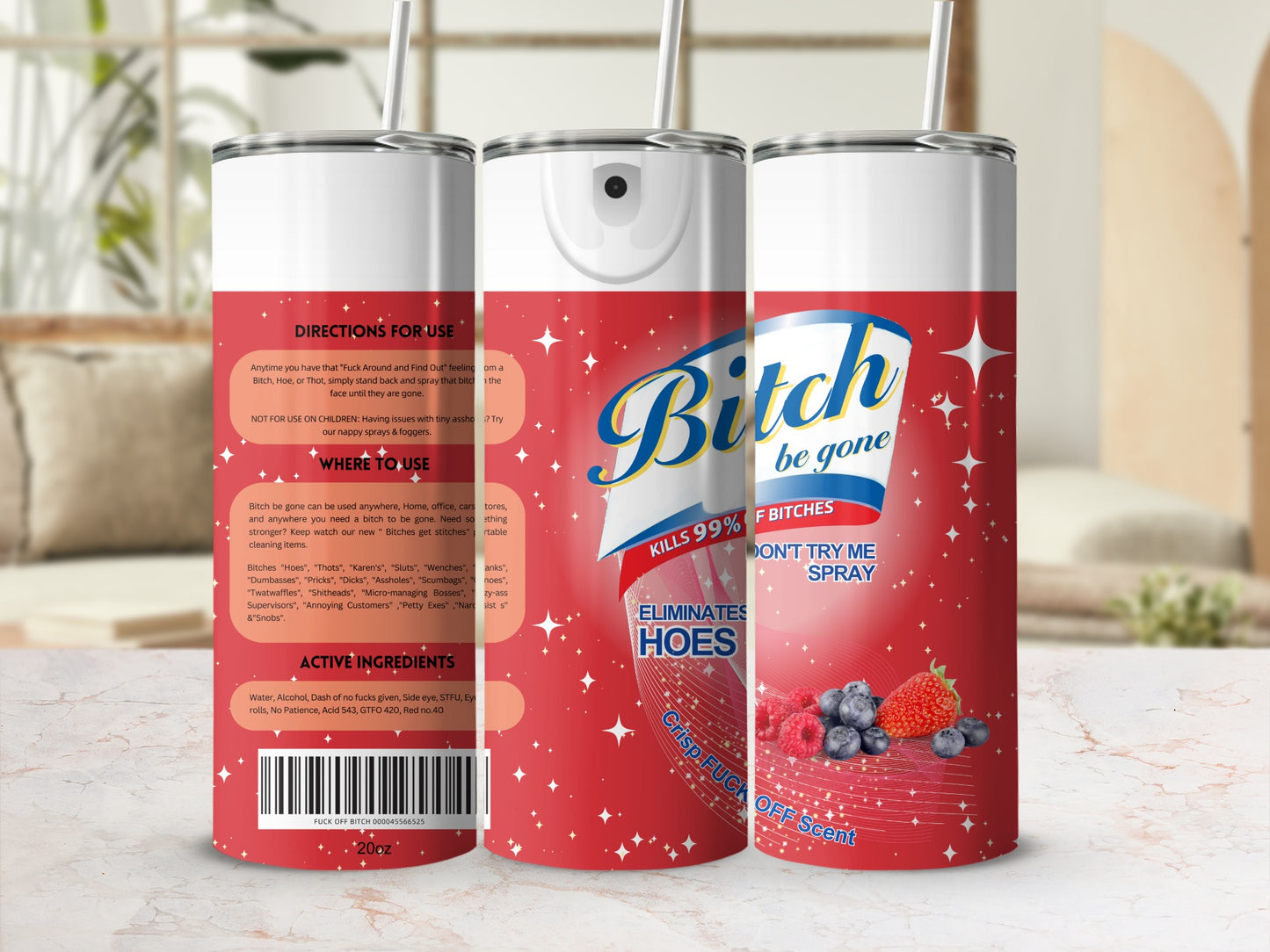 Bitch Be Gone Eliminates Hoes Don't Try Me Spray
