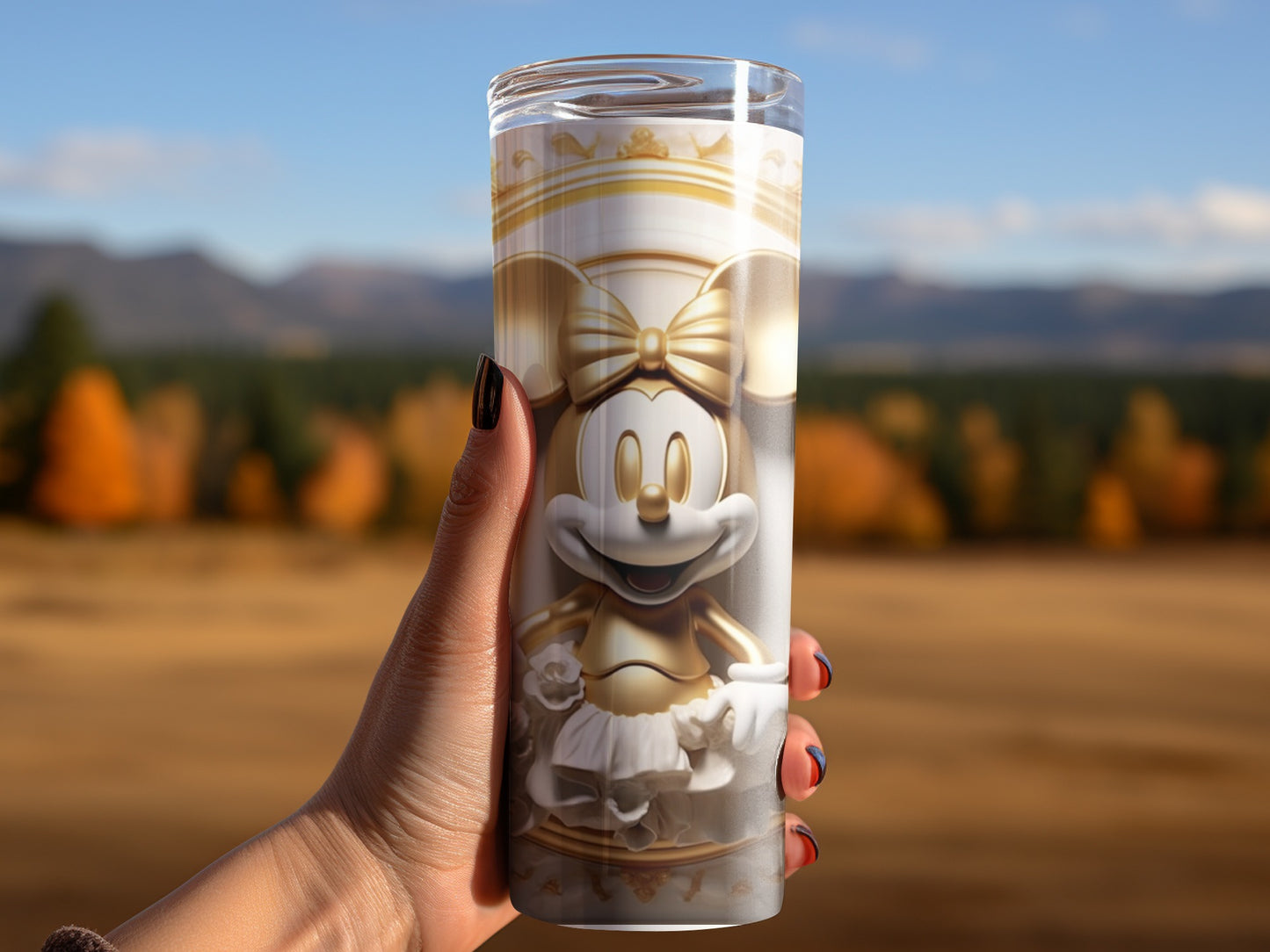 Classic Disney Minnie Mouse Design Travel Mug