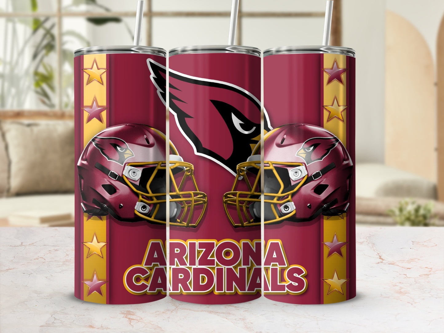 Arizona Cardinals Helmets with Team Logo Design Tumblers