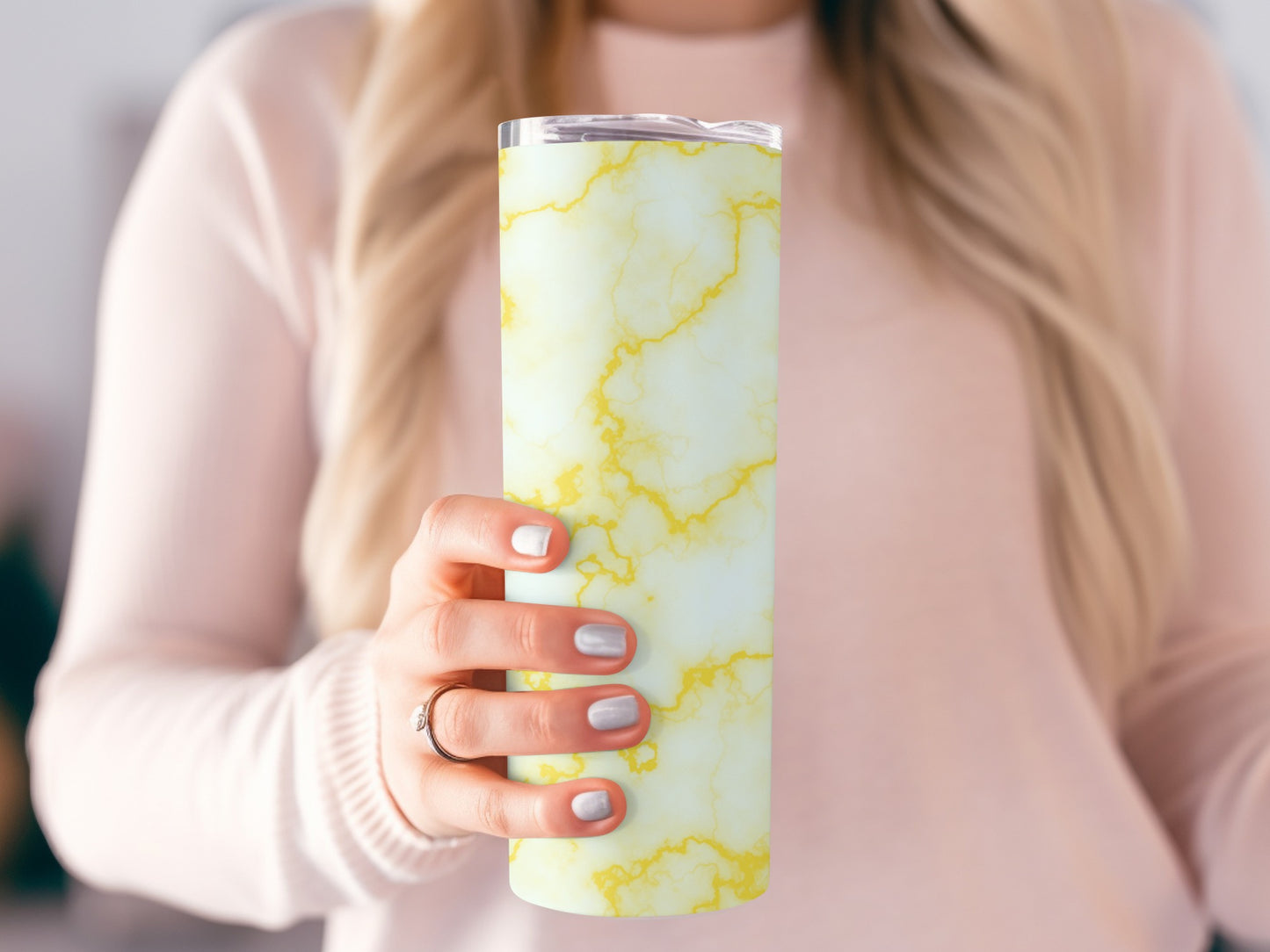 Golden Veins Elegant Abstract Texture Design Tumblers