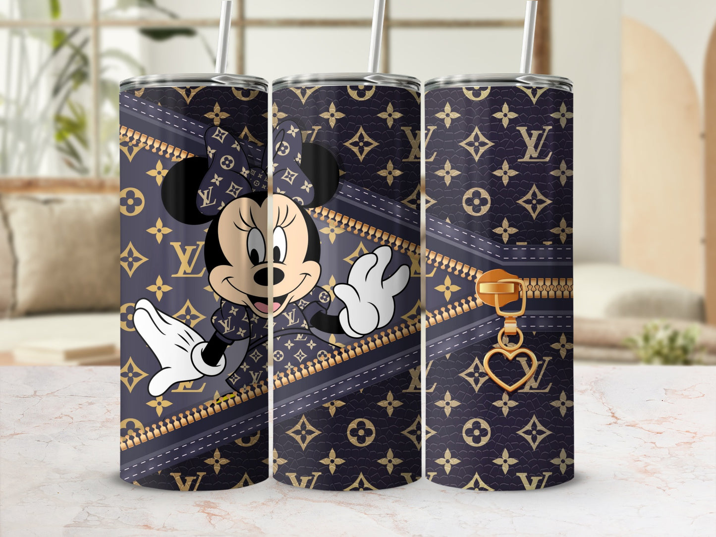 Stylish Mickey Mouse Design Stainless Steel Tumbler