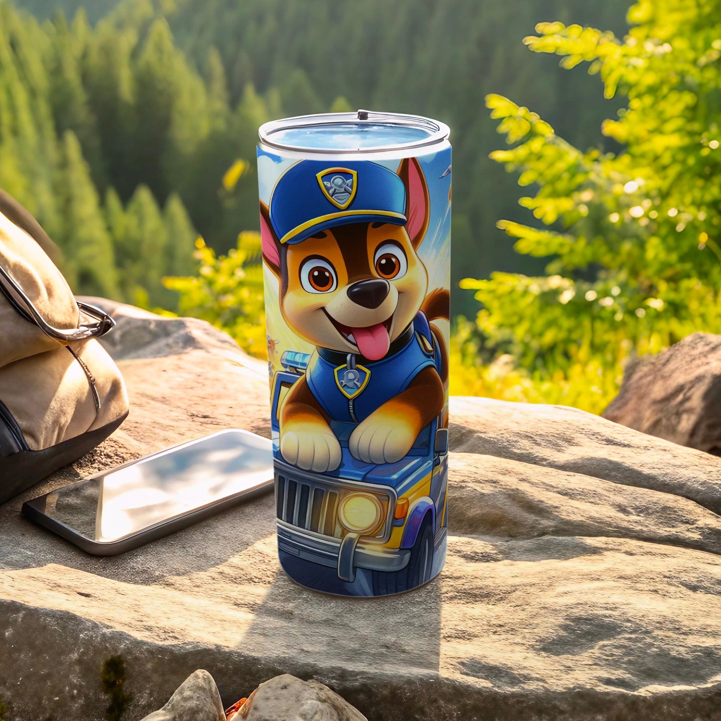 Playful Puppy Outdoor Adventure Travel Mug