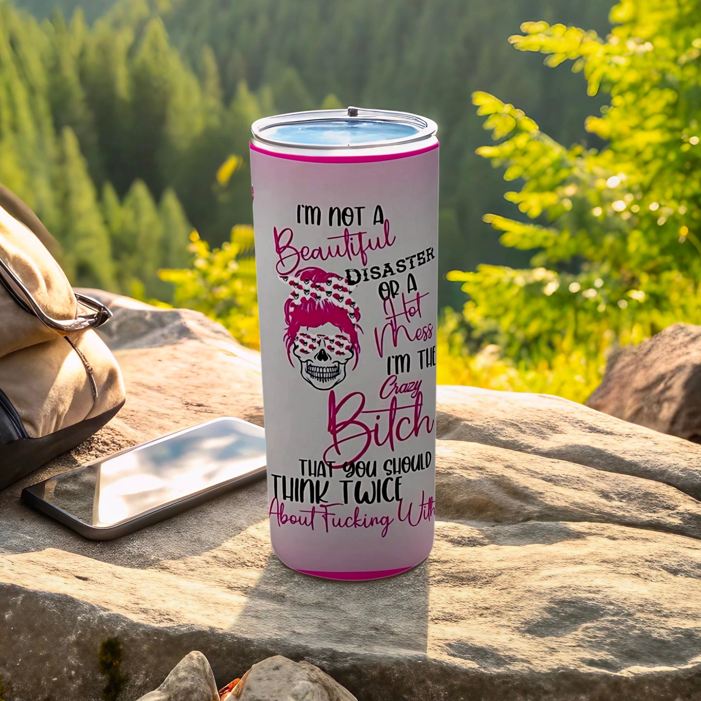 Beautiful Disaster Hot Mess Crazy Bitch Travel Mug