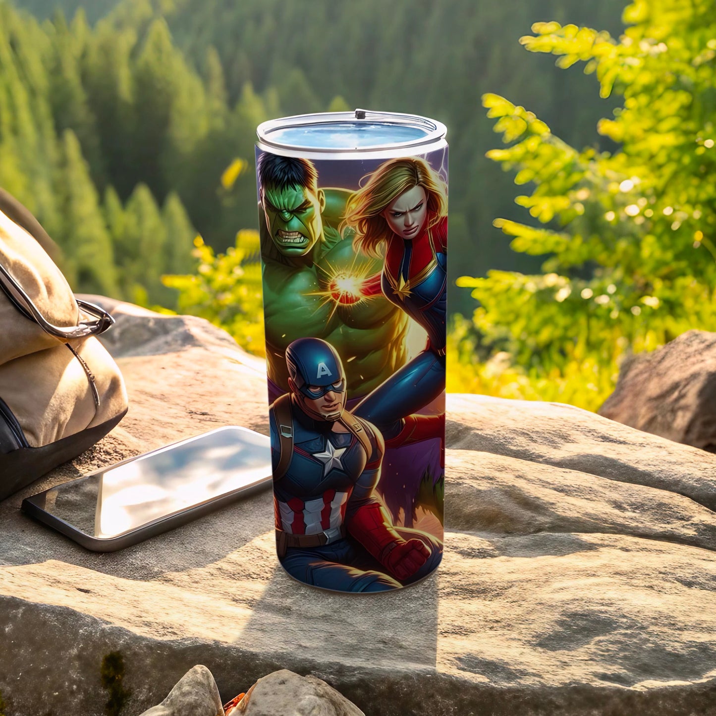 Avengers Character Illustration Stainless Steel Tumbler