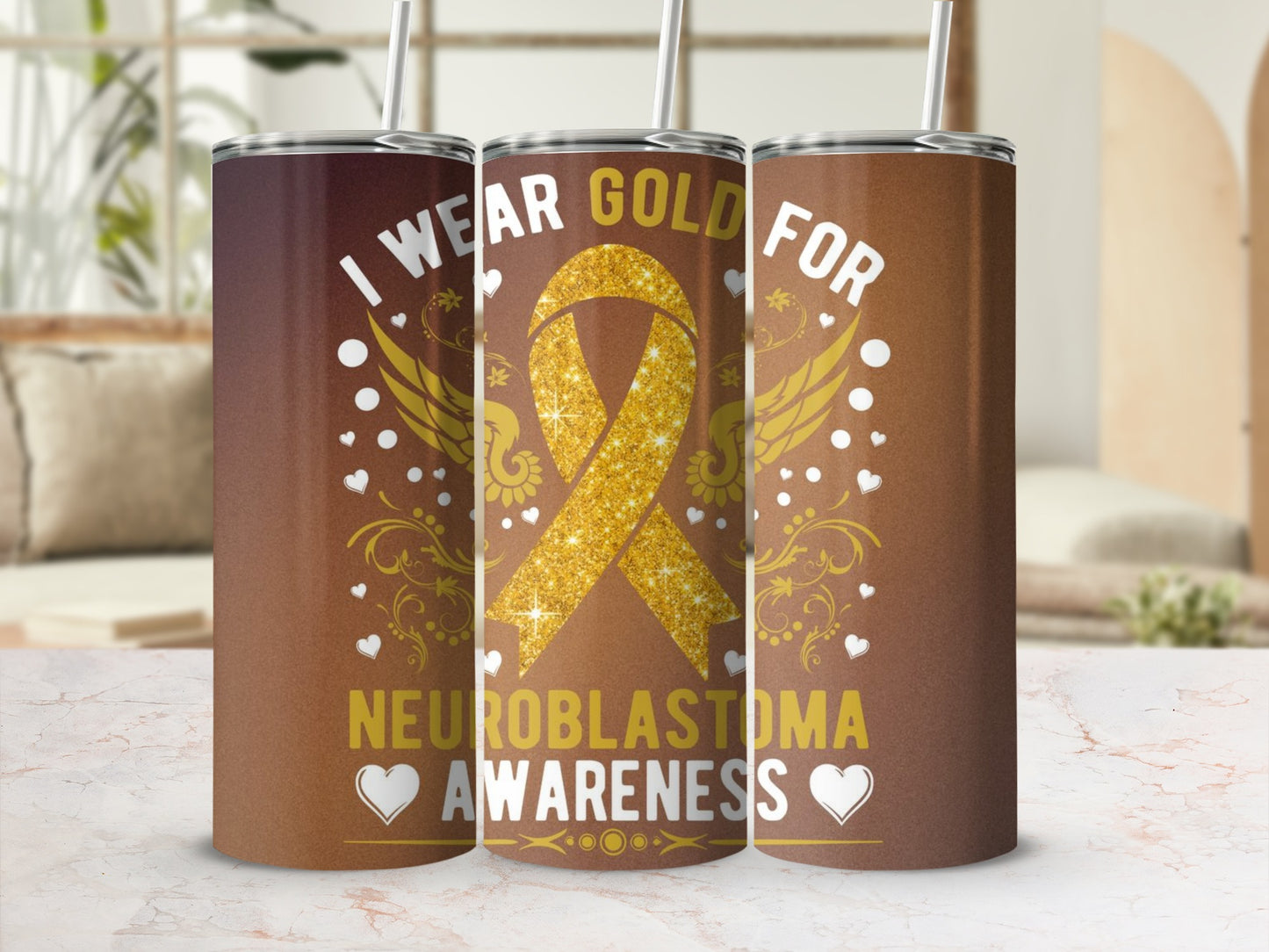 I Wear Gold For Neuroblastoma Awareness Tumbler