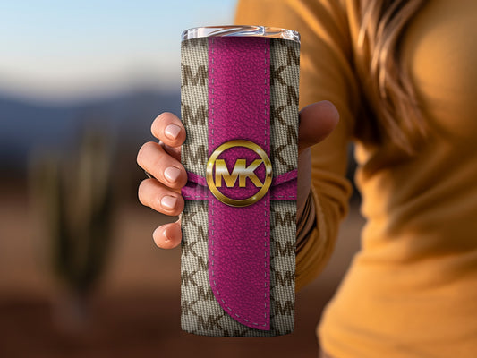 Stylish Pink Patterned MK Thermal Tumbler Drinkware