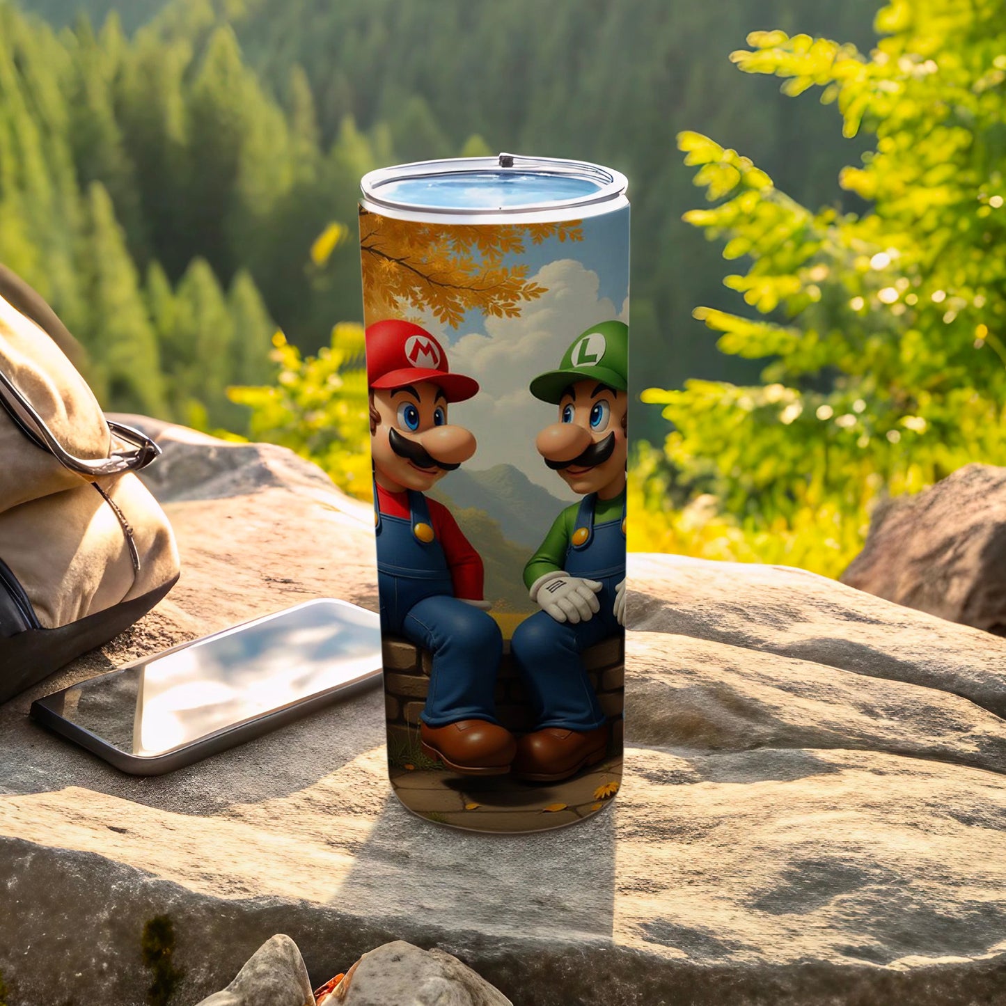 Mario and Luigi Outdoor Adventure Themed Tumbler