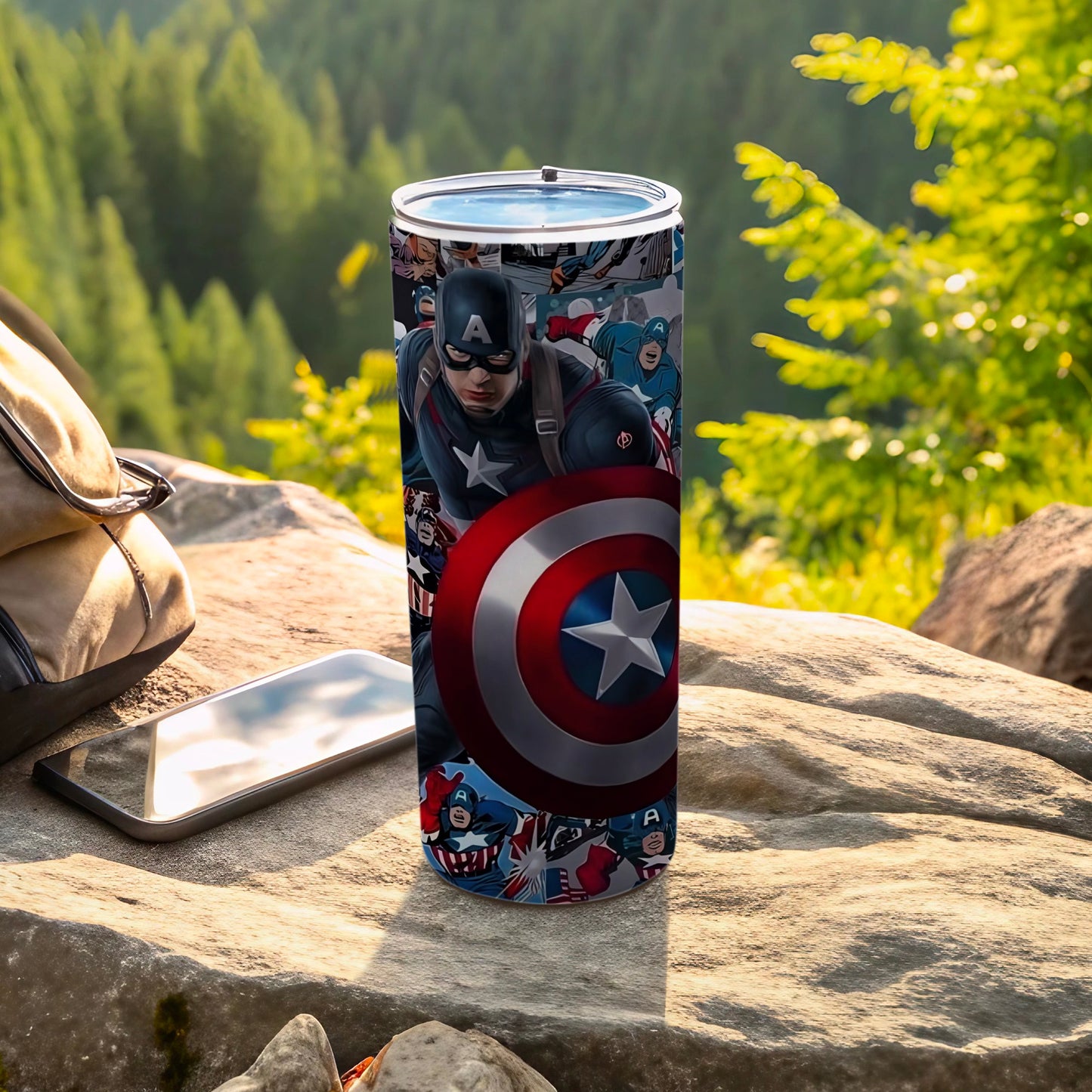 Captain America Shield Character Travel Mug Tumbler