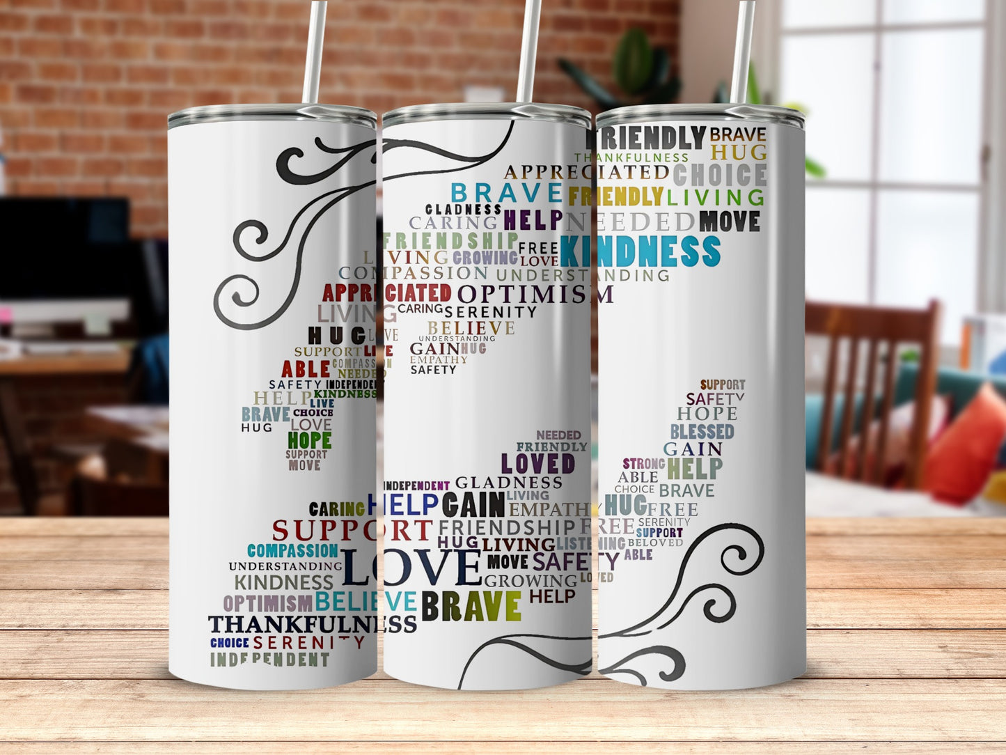 Colorful Inspirational Quotes Design Tumbler