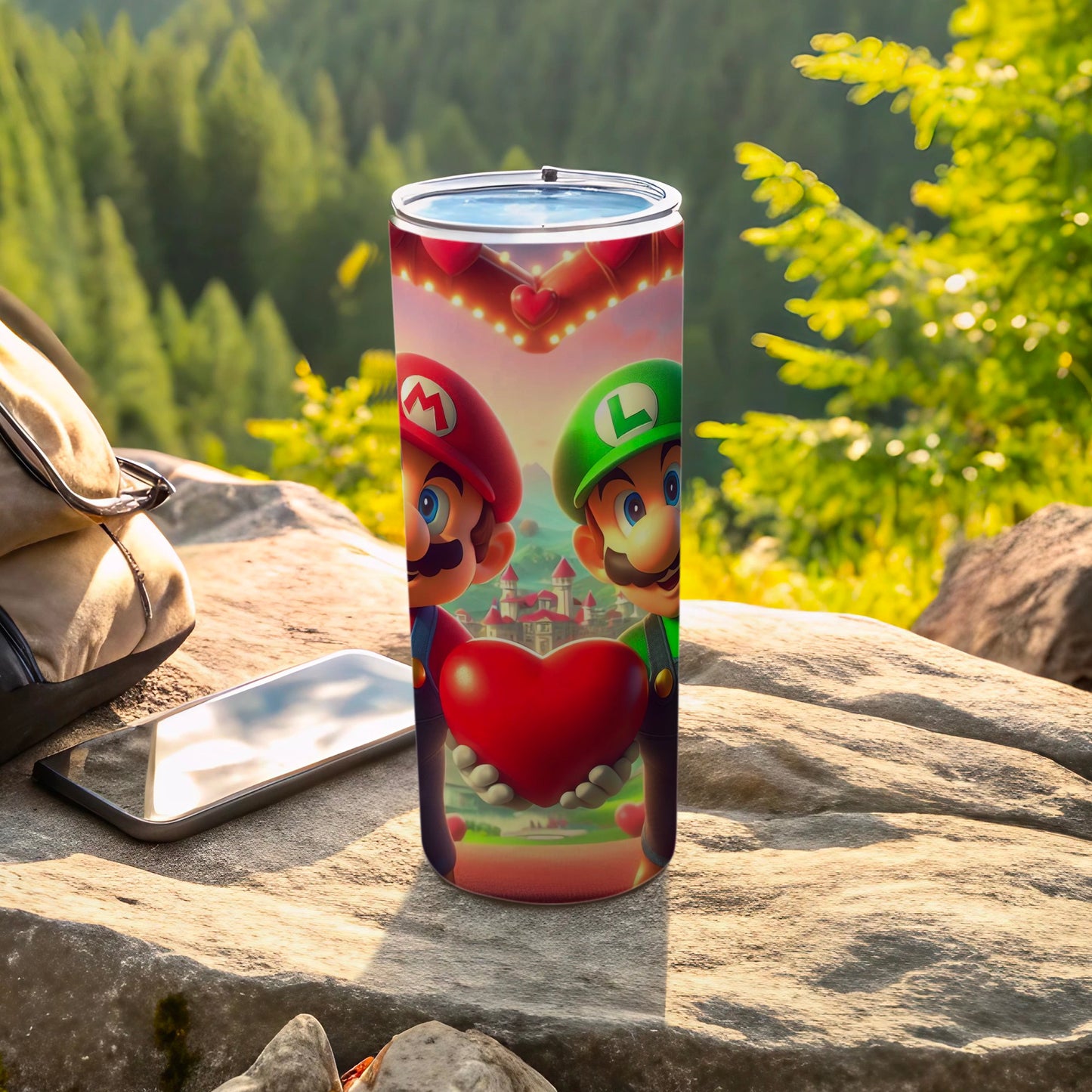 Colorful Vintage Video Game Character Themed Tumbler
