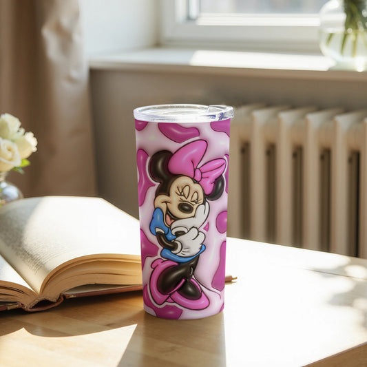 Cute Pink Character Themed Insulated Tumbler for Kids